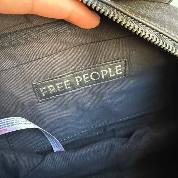 Free People Sheepskin Leather Buckle Strap Mini Bag Grunge Y2K Style - Picture 12 of 16